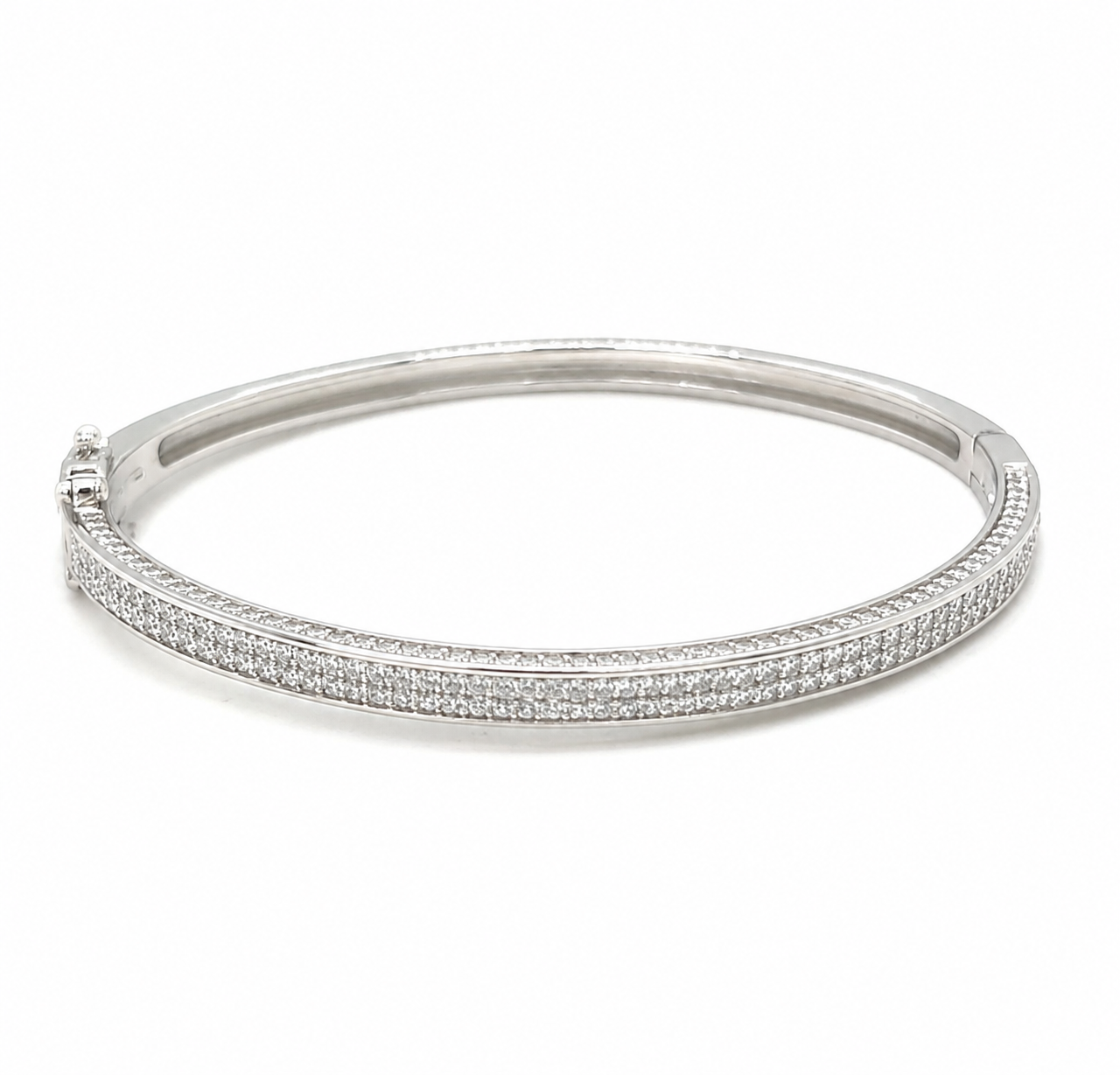 צמיד קשיח משובץ כפול