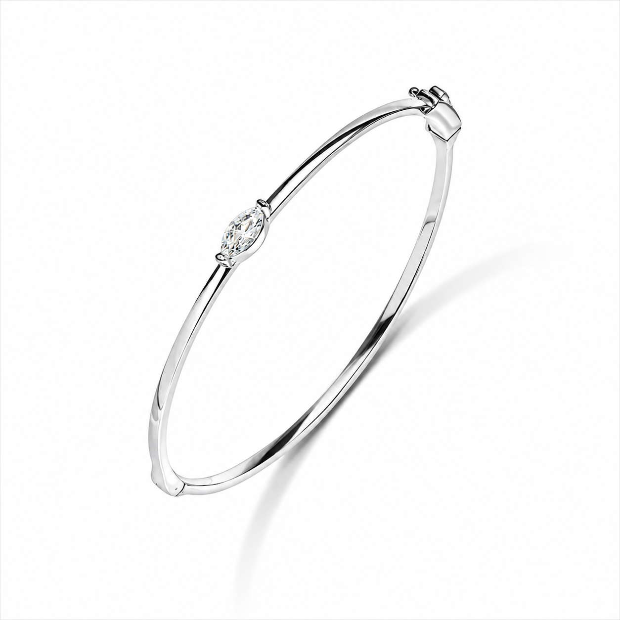 צמיד קשיח משובץ באבן מרקיזה